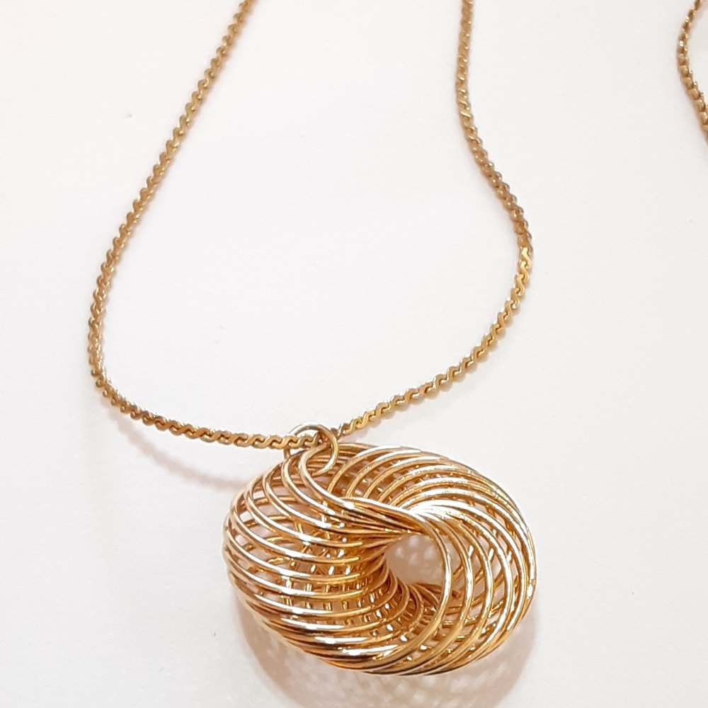 Optical  illusion necklace and earrings
